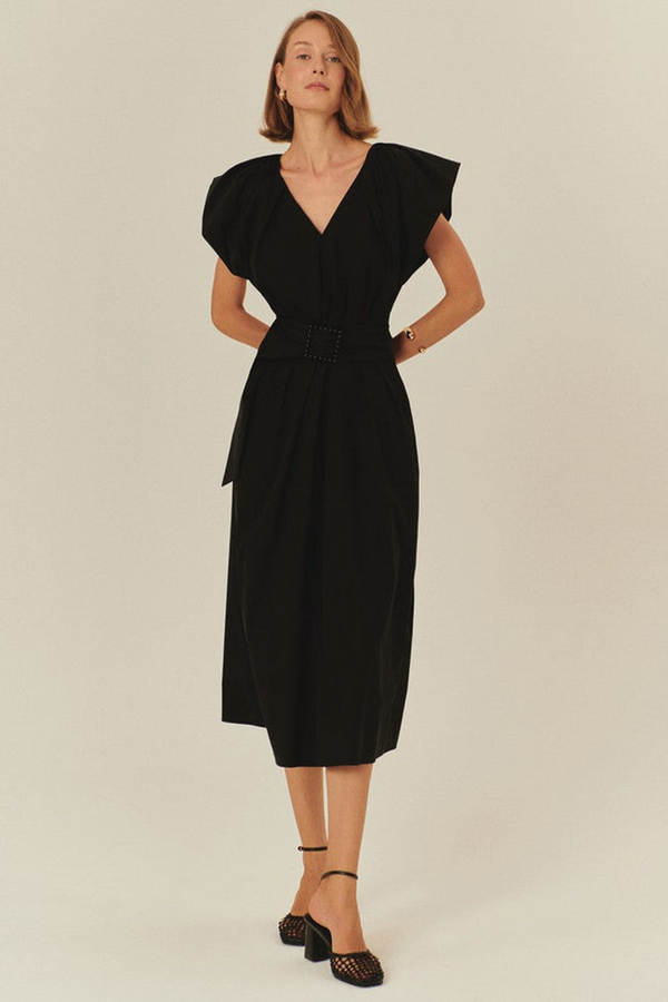 Gray Sabrina Dress Midi Dress