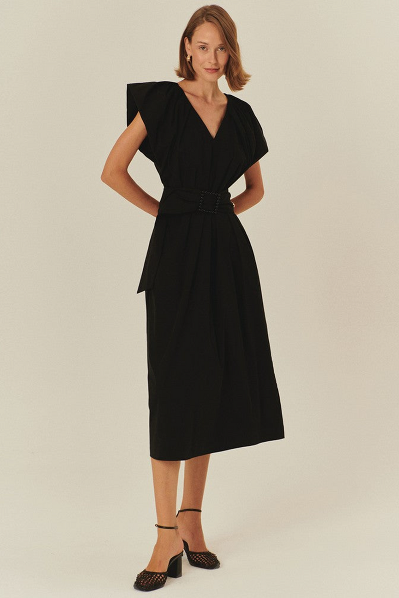 Light Gray Sabrina Dress Midi Dress