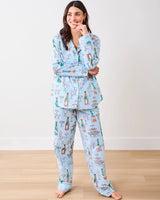 Lavender Champagne Tower Long PJ Set