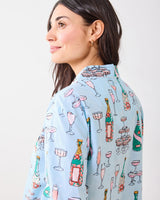 Lavender Champagne Tower Long PJ Set