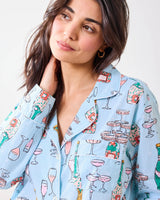 Lavender Champagne Tower Long PJ Set