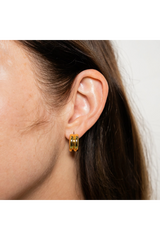 Lavender 18k Gold Twin Hoops Mini Jewelry