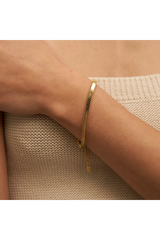 Tan Waterproof Gold Accordion Chain Bracelet Bracelet
