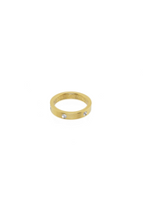 White Smoke Waterproof Gold Diamond Ring Band Ring