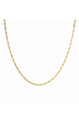 White Smoke 18K Gold Modern Paperclip Necklace necklace