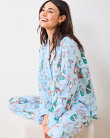 Lavender Champagne Tower Long PJ Set