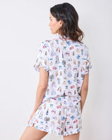 Light Gray Big Day Bliss Ruffle Pajama Set