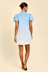 Bisque Elliana Barong Mini Dress in Marina Ombre Mini Dress