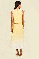 Antique White Santiago Convertible Midi Skirt in Sunrise Meadows Midi Skirt