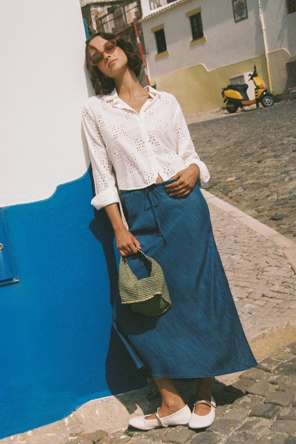 Dark Gray Bias Skirt Maxi Skirt