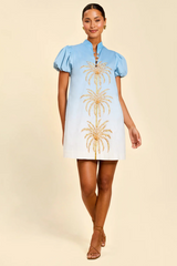 Bisque Elliana Barong Mini Dress in Marina Ombre Mini Dress
