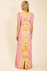 Light Gray Katherine Gown in Florentine Blush Formal Gown