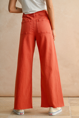 Wheat Clyde Wide Leg Denim Pants Pant