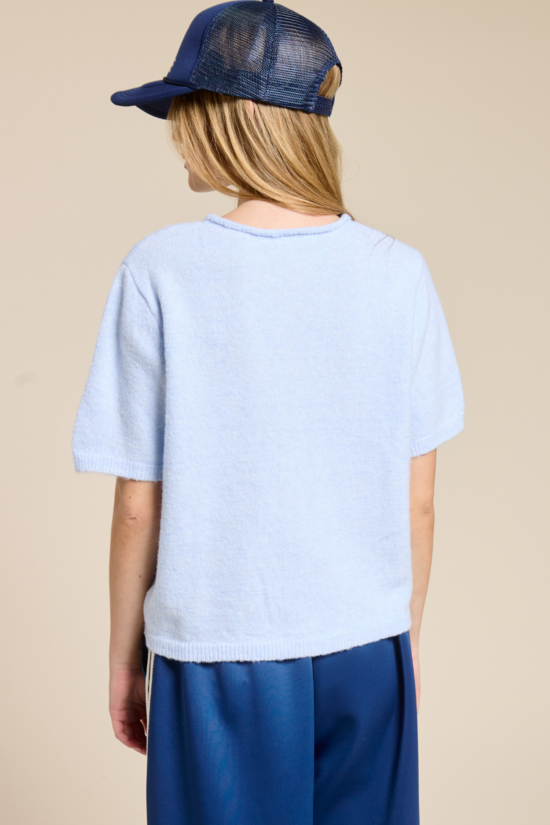 Light Gray Wren Short Sleeve Cardigan Cardigan