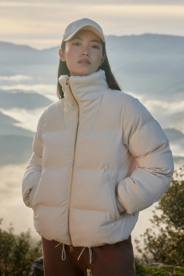 Dark Gray Brackley Cord Puffer Jacket Jacket