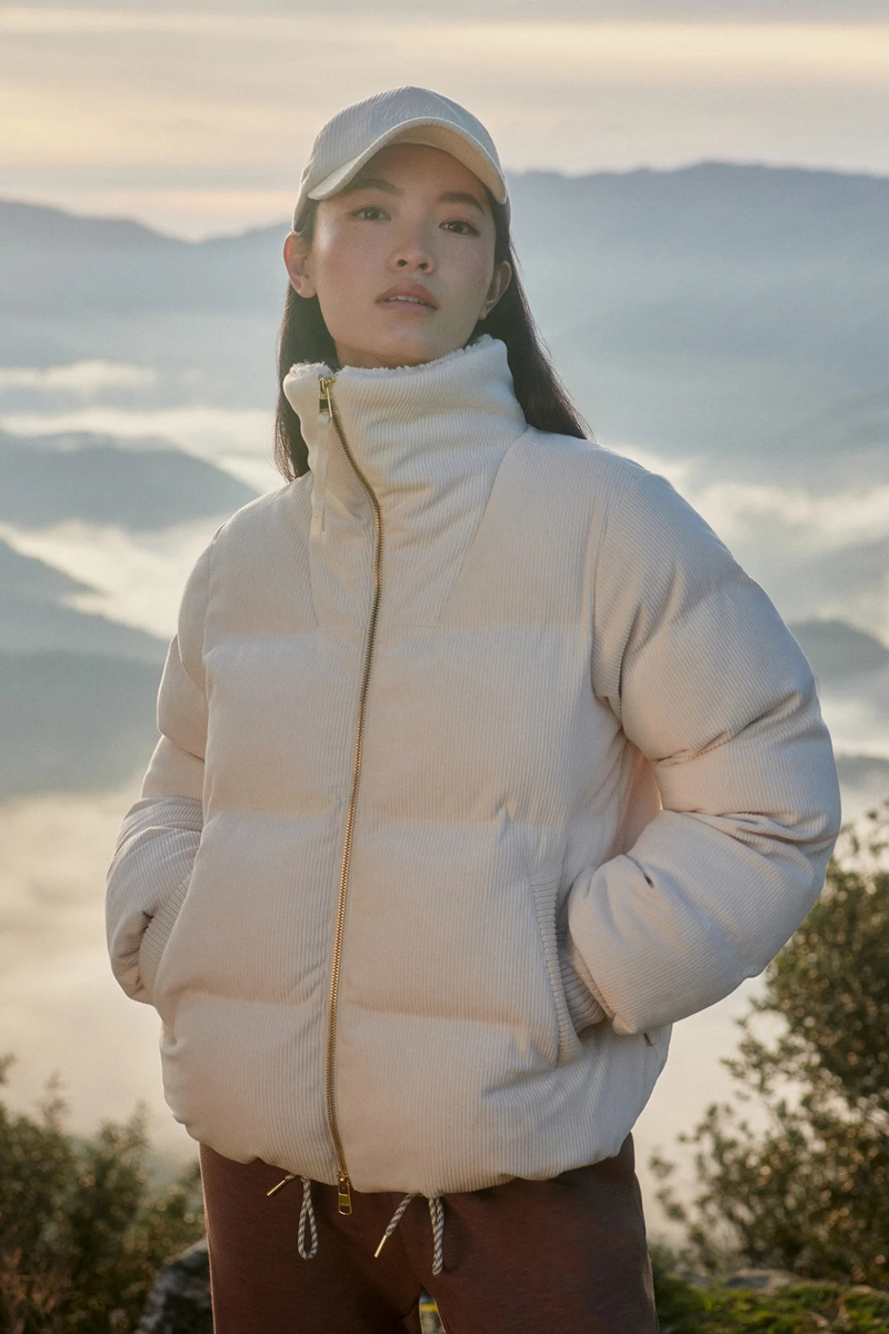 Dark Gray Brackley Cord Puffer Jacket Jacket