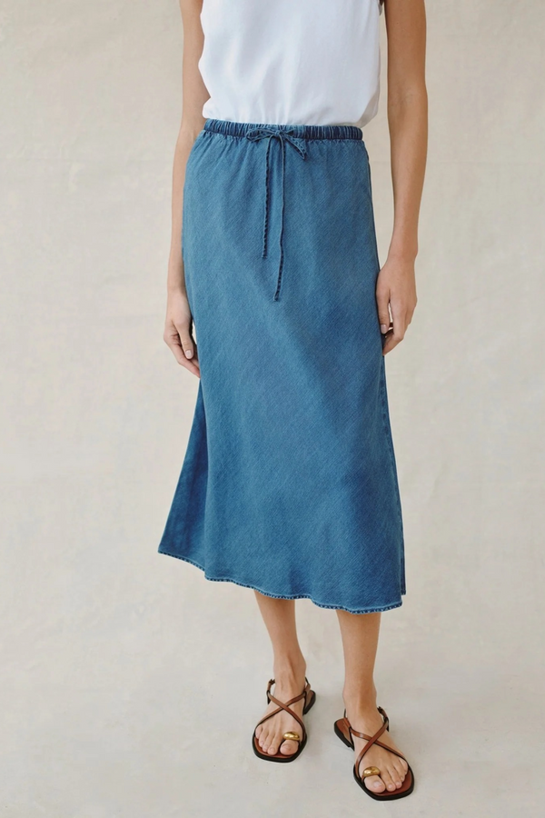 Gray Bias Skirt Maxi Skirt