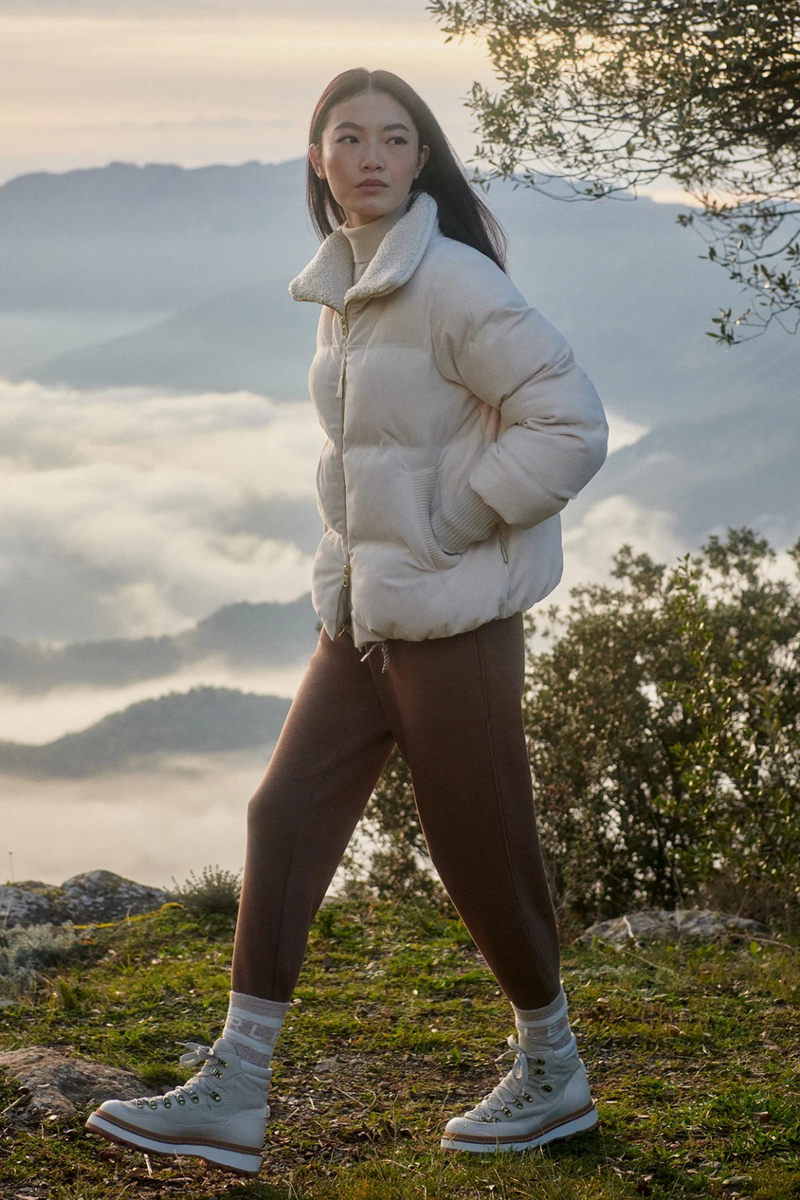 Dark Gray Brackley Cord Puffer Jacket Jacket