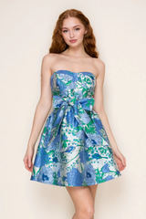 Misty Rose Secret Garden Tube Mini Dress Mini Dress