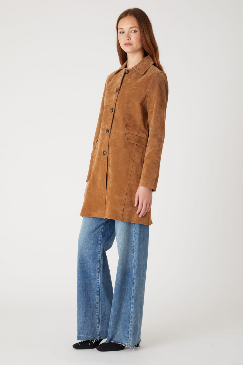 Antique White Dirt Bike Trench Coat Coats & Jackets