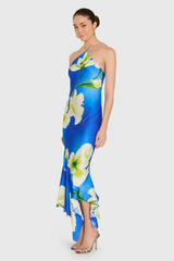 Lavender Gabriella Midi Dress in Mallorca Print Midi Dress