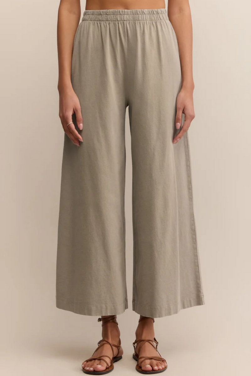 Tan Scout Jersey Flare Pant Pant