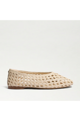 Lavender Shira Woven Ballet Flat | Ivory Woven Leather flats