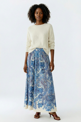 Lavender Paisley Print Maxi Skirt Maxi Skirt