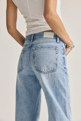 Light Gray Larsen Relaxed Flare | Mellow Jeans