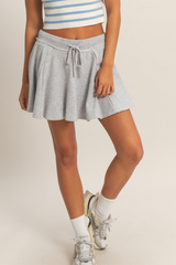 Light Gray Toni Acid Wash Skort Skort