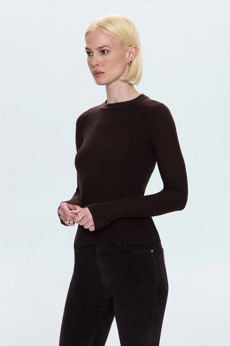 Lavender Juno Feather Weight Sweater Top