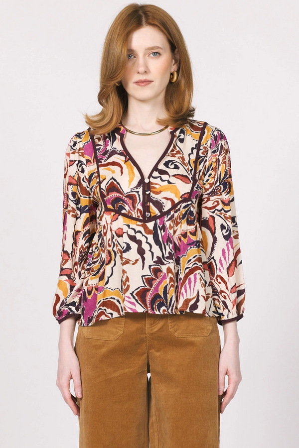 Sienna Akira Top in Ruby Cascade Top