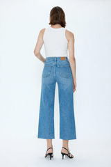 Alice Blue Lana Crop High Rise Ultra Wide Leg Jean | Wild Heart Jeans