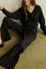 Black Rosetta Pant Pant