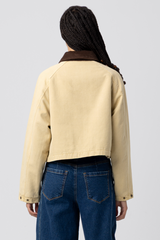 Light Gray Breaking Camp Twill Cropped Jacket Jacket