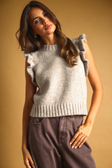 Sienna Frill Me In Ruffle Sweater Top Top