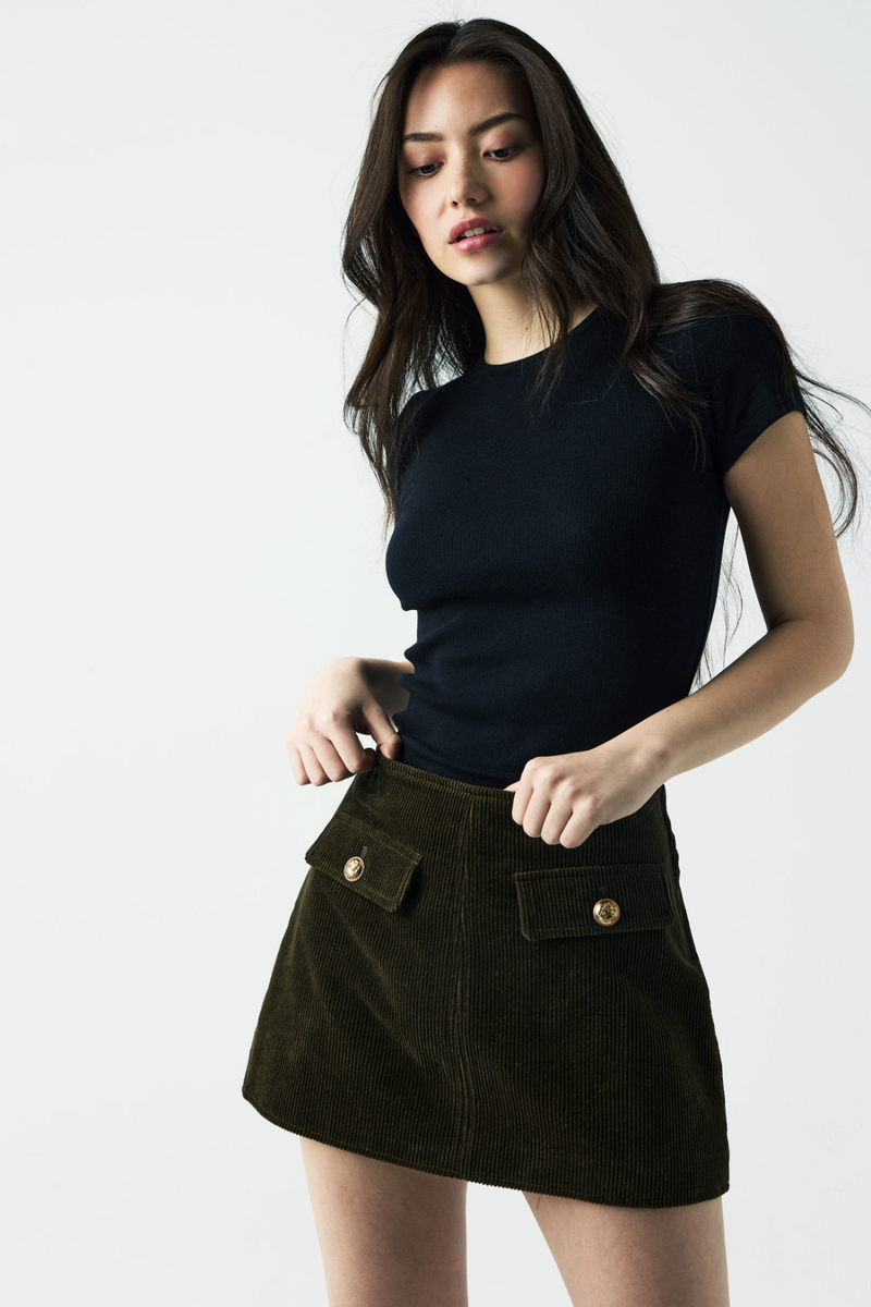Lavender Inside Scoop Corduroy Mini Skirt Mini Skirt