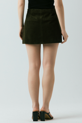 Light Gray Inside Scoop Corduroy Mini Skirt Mini Skirt