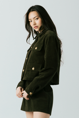 Black Inside Scoop Corduroy Shacket Shacket