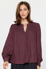 Antique White Julia Button Down Blouse Top