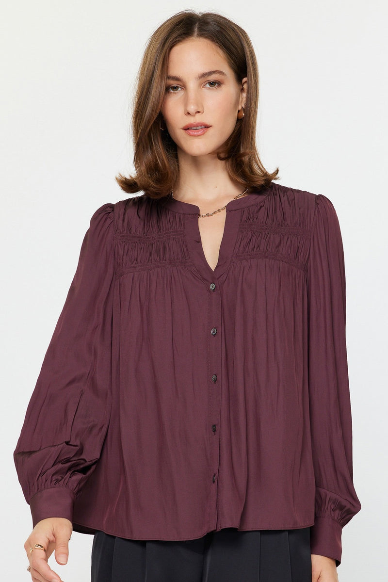 Antique White Julia Button Down Blouse Top