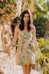 Gray Secret Garden Tube Mini Dress Mini Dress