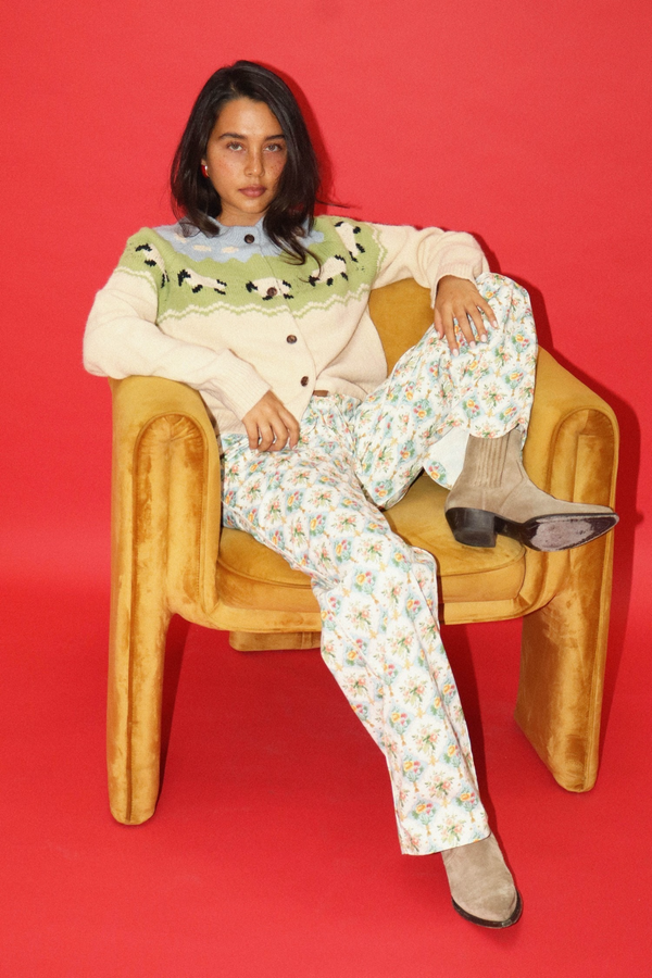 Firebrick The Baa-digan Cardigan Cardigan