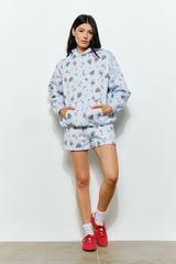 Light Gray Soloman Festive Sweat Short Short