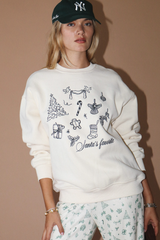 Rosy Brown Santa's Favorite Graphic Pullover Sweater