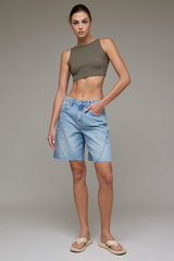 Dark Gray Alyx Baggy Shorts | Medium Wash Short