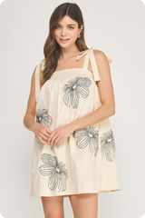 Lavender Cotton Bloom Mini Dress Mini Dress