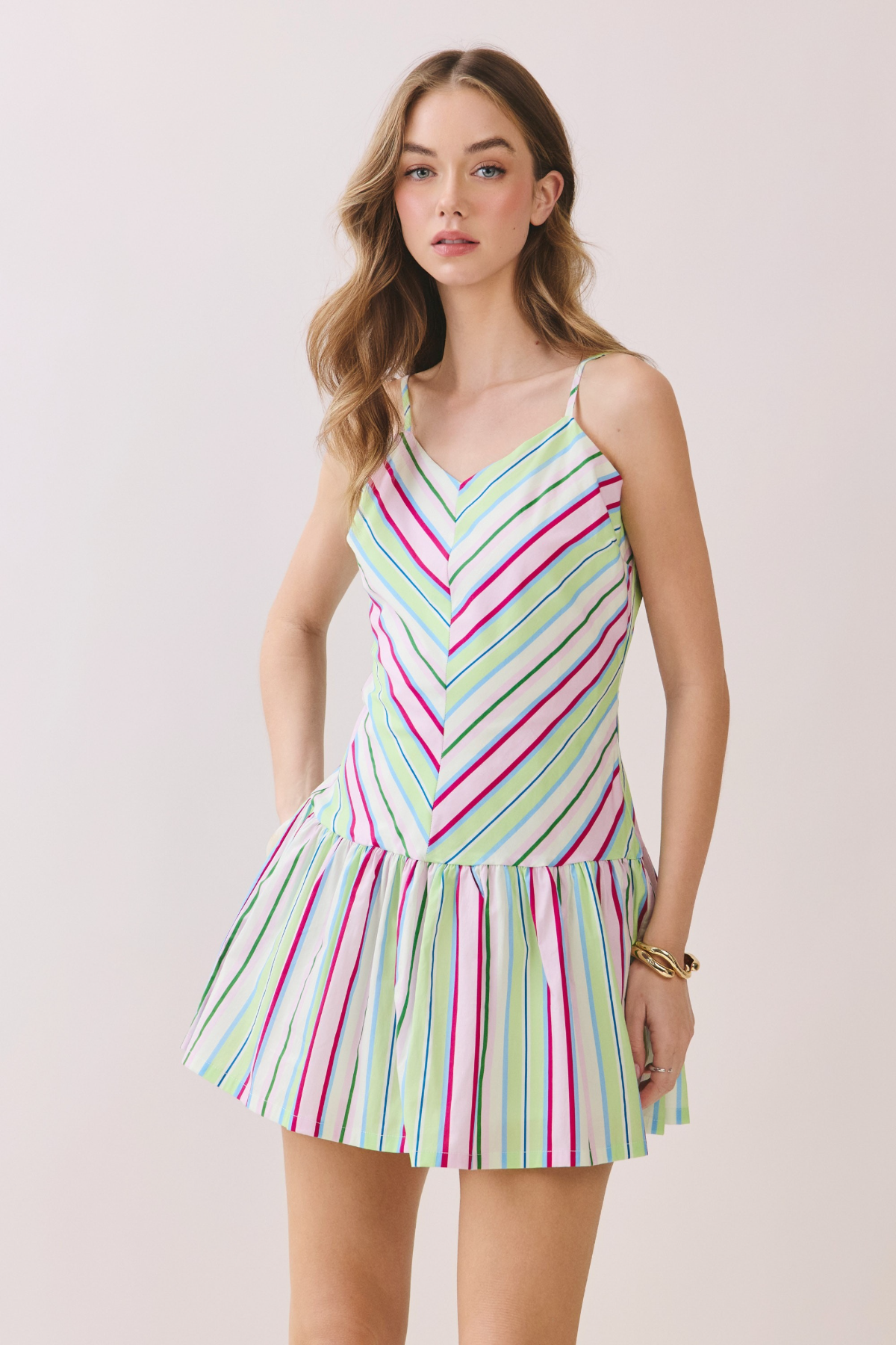 Weekend In Color Striped Mini Dress  Two Cumberland