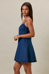 Gray The Indie Denim Mini Dress Mini Dress