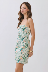 Light Gray Pretty As A Peacock Mini Dress Mini Dress